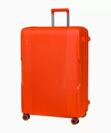 Walizki - PUCCINI Duża pomarańczowa walizka zamykana na klamry - miniaturka - grafika 1