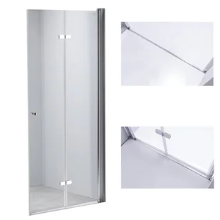 Drzwi prysznicowe łamane do wnęki 90 cm SH01BC - Ścianki i drzwi prysznicowe - miniaturka - grafika 1