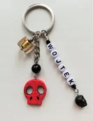 Breloki - Brelok Do Kluczy Czaszka Howlit Imię Napis Prezent - miniaturka - grafika 1