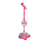 Zabawki interaktywne dla dzieci - Mikrofon Dziecięcy Ze Statywem Różowy 110X21Cm - miniaturka - grafika 1