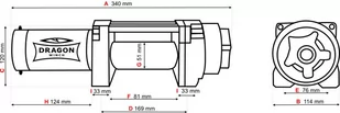 Wyciągarka samochodowa Dragon Winch Highlander DWH 4500 HD 12V, z liną stalową 15m, hamulec automatyczny (udźwig: 4500 lb/ 2041 kg, silnik: 1,9KM) 55960146 - Wciągarki - miniaturka - grafika 2