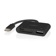 Huby USB - Nedis CCGB64780BK01 huby i koncentratory USB 2.0 Type-C Czarny - miniaturka - grafika 1