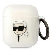 Akcesoria do słuchawek - Karl Lagerfeld KLA2HNIKTCT AirPods 1/2 cover transparent Karl`s Head - miniaturka - grafika 1