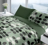Pościel - Pościel bawełniana 160x200 Pure zielona liście Faro - miniaturka - grafika 1
