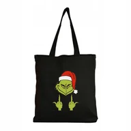 Torby i wózki na zakupy - Eko Torba na ramię Na Zakupy Shopper Torebka Grinch Święta Prezent Mikołaj - miniaturka - grafika 1