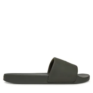 Klapki Calvin Klein Pool Slide W/ Ck Square HM0HM01754 Zielony - Klapki i japonki męskie - miniaturka - grafika 1