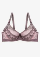 Biustonosze - Fioletowy Biustonosz z Koronką Suffa - Renee - miniaturka - grafika 1