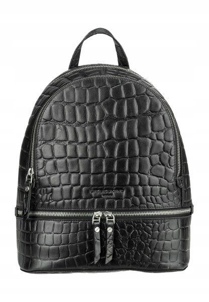 LIEBESKIND BERLIN ALITA CROCO PLECAK SKÓRZANY CZARNY DAMSKI 30x26x13 1JYD