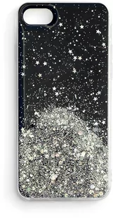 Wozinsky Star Glitter błyszczące etui pokrowiec z brokatem Xiaomi Redmi Note 9T 5G czarny - Etui i futerały do telefonów - miniaturka - grafika 1