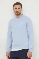 Bluzy męskie - Calvin Klein bluza męska kolor niebieski gładka - miniaturka - grafika 1