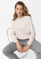 Swetry damskie - Gładki, luźny sweter S-MARI - miniaturka - grafika 1