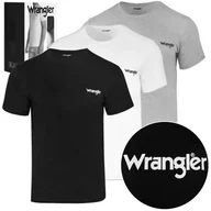 Koszulki męskie - Wrangler Koszulka Męska T-shirt Basic Bawełniana 3 sztuki Rozmiar L - miniaturka - grafika 1