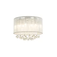 Lampy sufitowe - Globo Lighting Plafon LAMPA sufitowa SIERRA 15094D abażurowa OPRAWA okrągła LED 24W łezki krople glamour bagana srebrna 15094D - miniaturka - grafika 1