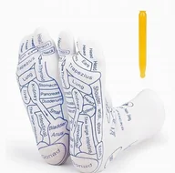 Masażery - Para Skarpet Do Masażu Refleksologicznego Skarpetki Do Akupresury Stóp - miniaturka - grafika 1