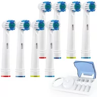 Końcówki do szczoteczek elektrycznych - 8x Końcówka do szczoteczki Oral-B Precision SB-17A + podstawka z klapką - miniaturka - grafika 1