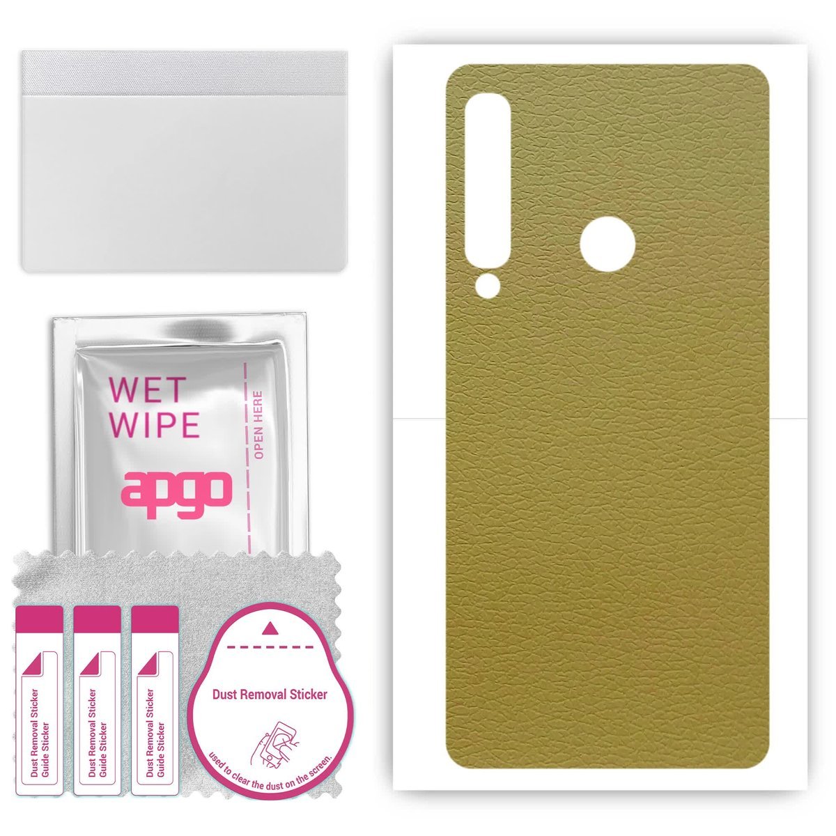 Folia naklejka skórka strukturalna na TYŁ do Samsung Galaxy A9 (2018) - Skóra Oliwkowa - apgo SKINS
