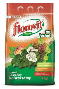 Florovit Nawóz jesienny granulowany uniwersalny worek 3 kg - Nawozy ogrodnicze - miniaturka - grafika 1