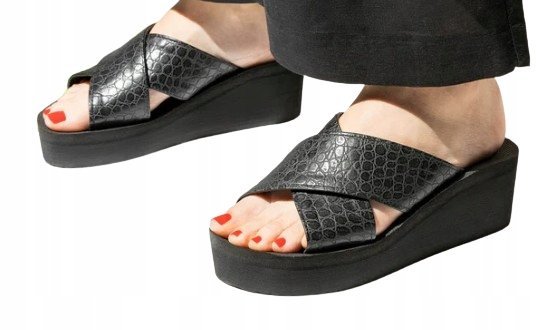 Flip Flop Klapki Damskie Czarne Wsuwane 40 Ż9e