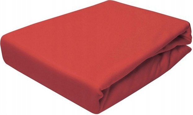 Prześcieradło Jersey Z Gumką 100X180 Czerwone
