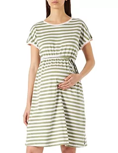 Esprit Maternity Sukienka damska z krótkim rękawem w paski, Real Olive - 307, 40 PL - Sukienki ciążowe - miniaturka - grafika 1