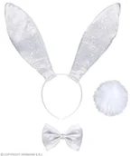 Stroje karnawałowe - Widmann Andreas zestaw zając kostium, biały, rozmiar uniwersalny SA-8038B - miniaturka - grafika 1