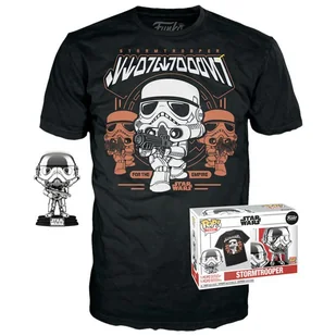 star wars - pop n° 296 - stormtrooper "chrome" + tee (l) - Figurki dla dzieci - miniaturka - grafika 1