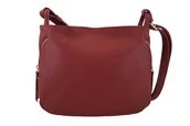 Torebki damskie - Klasyczna listonoszka skórzana - Czerwona - miniaturka - grafika 1