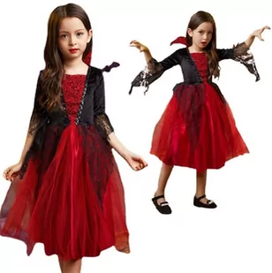 Strój Przebranie Wampirzyca Halloween 158/164 (170) - Stroje karnawałowe - miniaturka - grafika 1