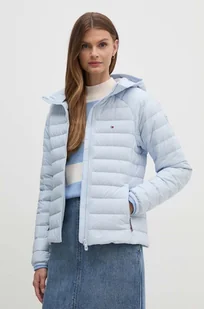 Tommy Hilfiger kurtka puchowa damska kolor niebieski przejściowa WW0WW42350 - Kurtki damskie - miniaturka - grafika 1