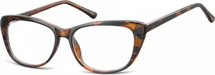 Sunoptic Okulary oprawki korekcyjne Kocie Oczy zerówki CP129G szylkret - Okulary korekcyjne, oprawki, szkła - miniaturka - grafika 1