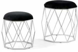 Siedzisko Venus S/2 czarne/sr h=37/45,5cm - Taborety i hokery - miniaturka - grafika 1