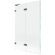 Parawany nawannowe - Mexen Lunar L parawan nawannowy 2-skrzydłowy lewy 110 x 150 cm, transparent, gun metal - 897L-110-100-95-00-L - miniaturka - grafika 1