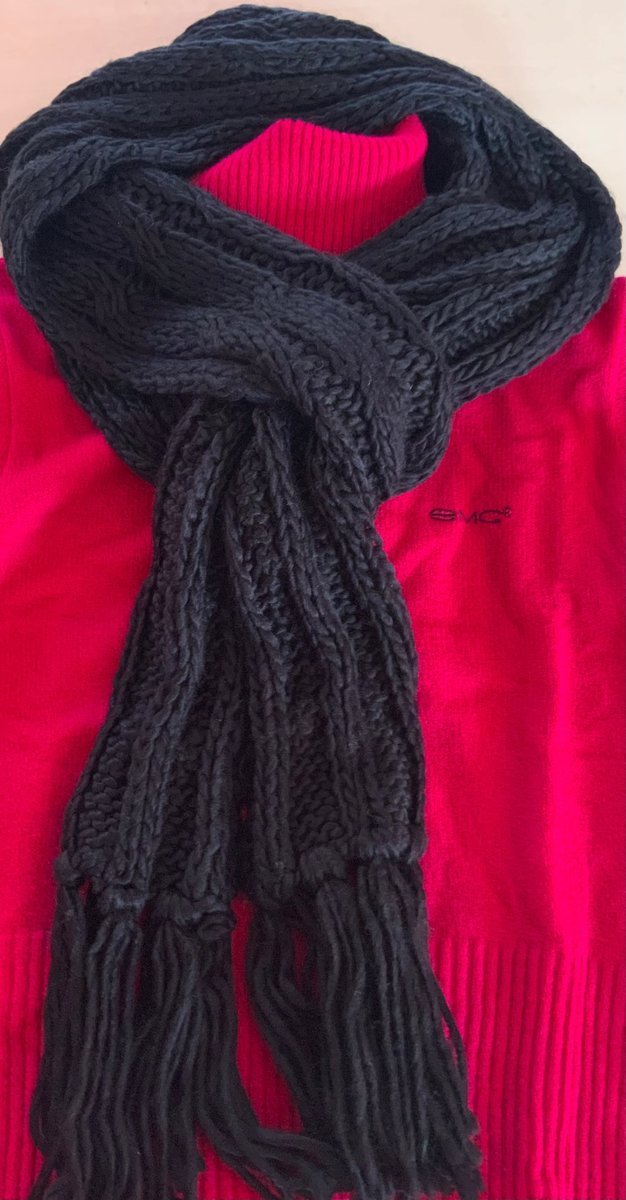 Czarny Szalik Damski Pogrzeb Żałoba Okazją