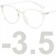 Okulary korekcyjne, oprawki, szkła - Okulary minusy kujonki kocie oczy korekcyjne -3.5 - miniaturka - grafika 1