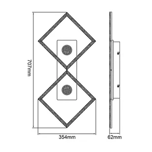 Lampa sufitowa LED Woodbridge, 2-punktowa - Lampy sufitowe - miniaturka - grafika 4