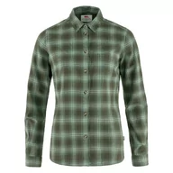 Koszule damskie - Koszula damska Fjallraven Ovik Flannel Shirt deep forest/patina green - S - miniaturka - grafika 1