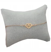 Bransoletki - Złota Bransoletka serce łapka psa łapka srebro 925 - miniaturka - grafika 1