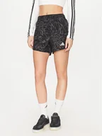 Spodenki damskie - adidas Szorty sportowe Train Essentials Allover Print Workout JE8685 Czarny Regular Fit - miniaturka - grafika 1