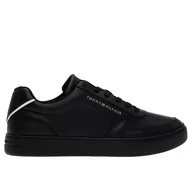 Buty sportowe damskie - Buty Tommy Hilfiger Elevated Classic Sneaker FW0FW07567-BDS - czarne - miniaturka - grafika 1