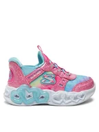 Buty dla dziewczynek - Skechers Sneakersy Infinite Heart Lights 303755N/PKMT Srebrny - miniaturka - grafika 1