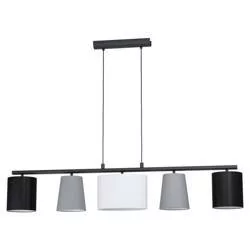 Eglo Almeida 1 98588 lampa wisząca zwis oprawa 5x25W E27 szara/biała/czarna - Lampy sufitowe - miniaturka - grafika 1