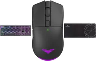 Myszki - Klawiatura PREYON Klawiatura PREYON SILENT CLAW Brown + Mysz PREYON Owl Wireless + Podkładka PREYON Falcon Speed XL - miniaturka - grafika 1