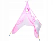 Namioty i tipi dla dzieci - Namiot z różowym jednorożcem wigwam Tipi ZA3555 - miniaturka - grafika 1