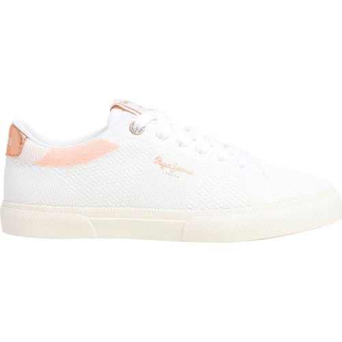 Pepe Jeans Damskie trampki KENTON KNIT W, pomarańczowe (GOLDEN OCHRE BROWN), 3 UK, Pomarańczowy Złoty Ochra Brązowy, 3 UK