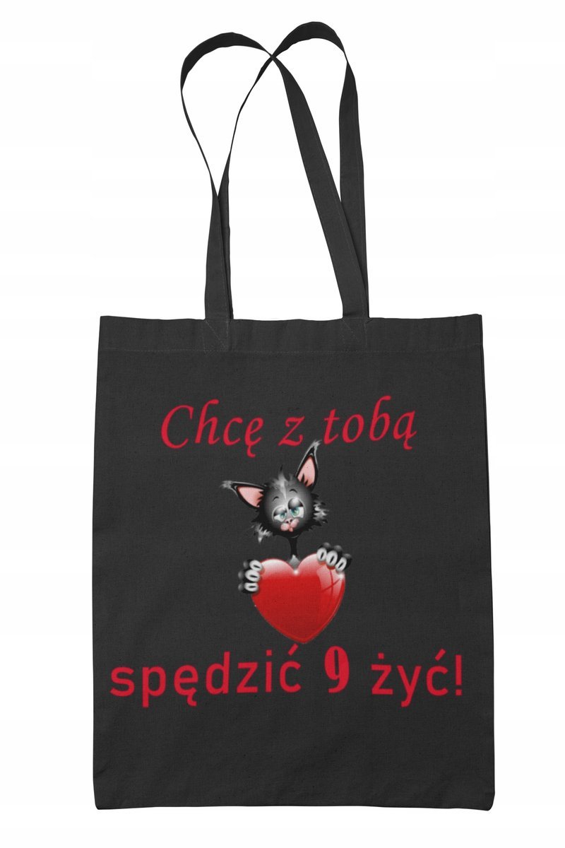 Torba Shopper-Materiałowa-Na Ramie- Śmieszny Napis