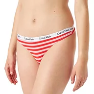 Majtki damskie - Calvin Klein Damskie majtki stringi, Rainer Stripe_Pink Shell, L - miniaturka - grafika 1