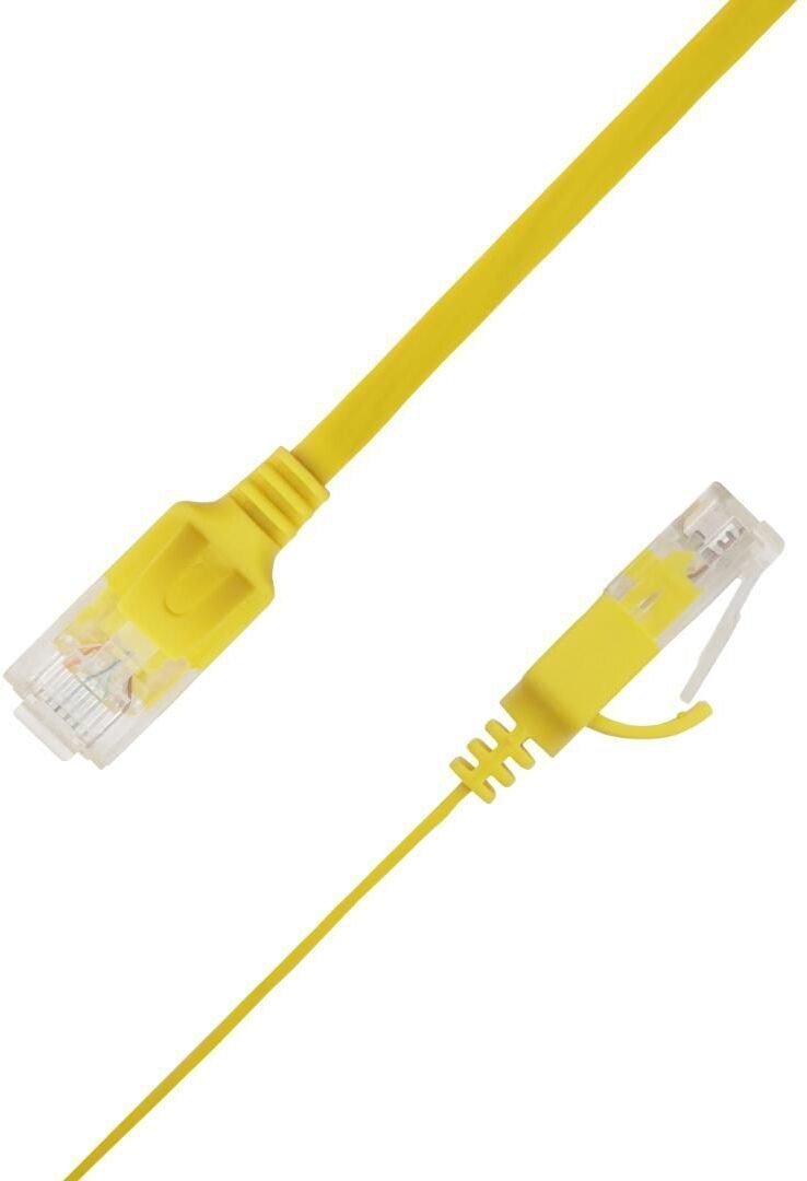LinkIT Płaski kabel sieciowy RJ-45, Cat.6a, U/UTP, PVC, żółty, 3.5 m UTP-FL6A-00350-GL