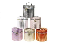 Kosmetyczki, organizery i kuferki - Adar Kuferek M z lusterkiem na zamek 17x16x17cm Mix - miniaturka - grafika 1