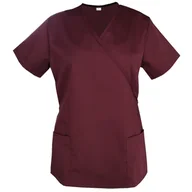 Odzież medyczna - Bluza medyczna śliwka z lamówką śliwka 46 - miniaturka - grafika 1