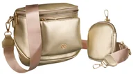 Torebki damskie - Miejska torebka damska listonoszka crossbody saszetka skóra ekologiczna Rovicky, złoty - miniaturka - grafika 1